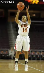 Ariya Crook led USC with a new career-high of 17 points today in Utah.