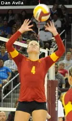 Sophomore setter Hayley Crone