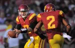 Matt Barkley (7) and Robert Woods (2)