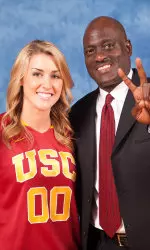 Women's head coach Michael Cooper and senior captain Christina Marinacci.