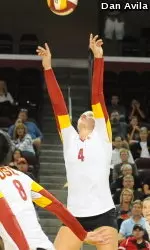 Sophomore setter Hayley Crone
