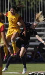 Mia Bruno and the Trojan defense put up another powerful fight today vs. Cal.
