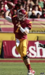 Matt Barkley drops back to pass.