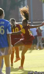 There was reason for celebration at McAlister Field today as USC upset UCLA.