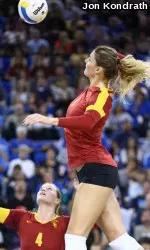 Junior middle blocker Alexis Olgard