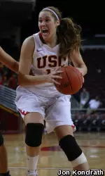 Cassie Harberts served up 32 points and 11 rebounds in today's exhibition game.
