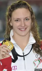 Katinka Hosszu after winning gold in the 200m fly.