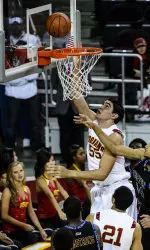 Junior center Omar Oraby made his first start for the Trojans on Dec. 15 vs. UC Riverside and finished with 7 points, 8 rebounds and 3 blocks in 19 minutes of action.