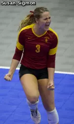 Junior libero Natalie Hagglund had 15 digs to help lead USC to a 3-0 win over Wichita State.