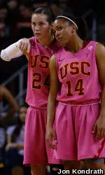 Senior Ashley Corral will show freshman Ariya Crook her home state this week on USC's trip to Washington.