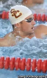Junior Matt Voell swam on USC's fourth-place 200y medley relay Wednesday.