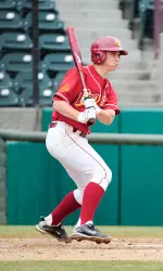 Kevin Roundtree led the Trojans with three hits against the Tar Heels.