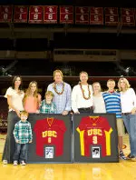 Steve Timmons (6) and Adam Johnson (9) with families.