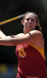 Marissa Minderler placed fifth in the women's javelin throw at the Texas Relays today.