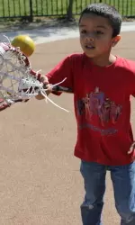 Local youngster learning the basics.