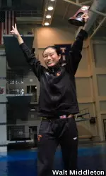 Victoria Ishimatsu was named the Pac-12's Women's Diver of the Year for a record fourth year in a row.
