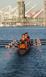 USC's undefeated varsity eight boat.