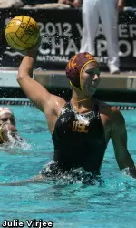 Patricia Jancso ripped in two goals for the Trojans today.