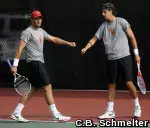 Johnson/Quiroz looked strong in doubles today as they pursue a title as the No. 2 seeds.