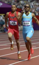 Bryshon Nellum and the USA 4x400m relay team battled the Bahamas all day and won the silver medal with a time of 2:57.05.