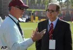 Pat Haden (left) and Max Nikias.