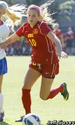 Jordan Marada ripped in her second goal as a Trojan today, to go with her four assists to date.