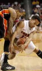 Chass Bryan steals the ball from Oregon State forward Eric Moreland. (AP Photo/Gus Ruelas)