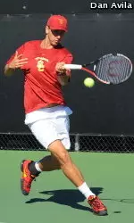 Roberto Quiroz started the singles sweep for USC from the No. 3 spot.