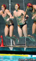 USC splashes down for a busy Saturday at the Trojans' home pool this weekend.