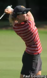 Senior Sophia Popov tied her collegiate best with an opening round 66 at the Stanford Intercollegiate on Friday.