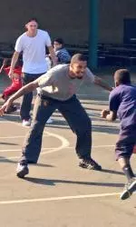Senior Guard J.T. Terrell enjoys his time on the 99th Street court.