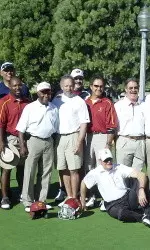 Some golfers enjoying the Rod Dedeaux Baseball Classic Golf Tournament.