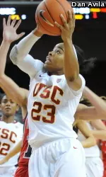 Brianna Barrett was perfect from the floor and the stripe tonight for the Trojans.