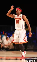 Pe'Shon Howard (10) reacts after scoring during the second half