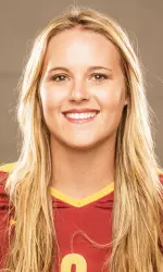 USC women's volleybal libero Natalie Hagglund received her third AVCA All-America first-team honor.
