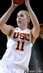 Cassie Harberts delivered a double-double for the Trojans tonight.