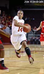 Ariya Crook scored 11 points in the last 1:20, but USC came up just short of the Utes.