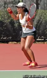 Sabrina Santamaria stands tall at No. 1 in singles and doubles!