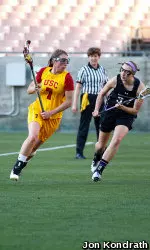 Freshman midfield Amanda Johansen received the program's first-ever MPSF weekly award as the Feb. 25 Rookie of the Week.
