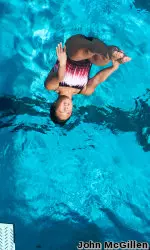 Sophomore Haley Ishimatsu won the 1-meter springboard at the 2013 NCAA Zone E Diving Championships on Friday.
