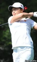 Freshman Kyung Kim led USC to a four-stroke first-round lead on Sunday.