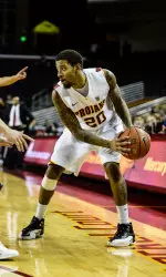 Guard J.T. Terrell scored a game-high 18 points in the first game against the Huskies, making 4 of 7 three-pointers.
