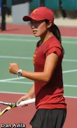 Senior Danielle Lao brought the win home with a victory on court two.