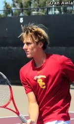 Max de Vroome got big wins for USC in doubles and singles today.