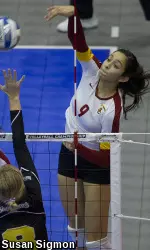 Sophomore outside hitter Samantha Bricio