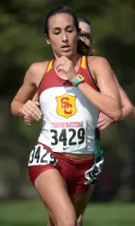 Junior Erica Capellino placed ninth today and the team took second among Division I schools at the Aztec Invitational in San Diego.