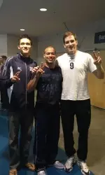 Micah Christenson (left), Juan Figueroa (center) and Murphy Troy at 2013 NORCECA tourney.