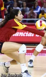 USC sophomore OH Samantha Bricio had 13 kills and 13 digs the last time the Trojans faced the Utes in Salt Lake City.