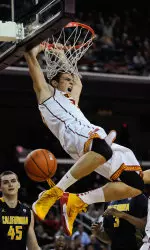 Freshman Nikola Jovanovic scored a career-high 23 points in the win vs. California on Wednesday.