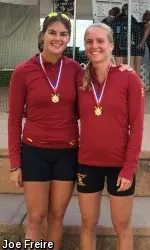 Junior captain Krisztina Gyimes and freshman Dorottya Bene took home gold medals in the pairs competition at the Head of the American.